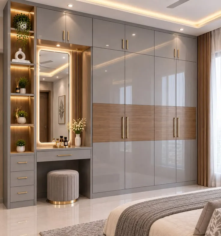 Wardrobes design illustration